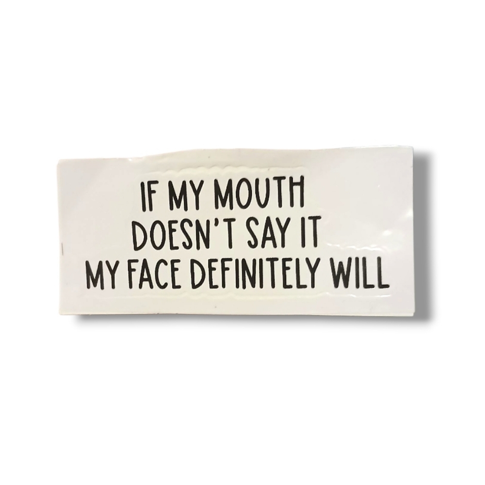 NEW If My Mouth Doesnt Say It Sticker